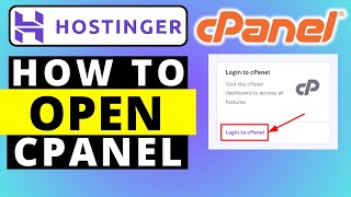 How To Open cPanel In Hostinger [upl. by Sherwynd]