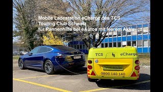 TCS eCharge Mobile Ladestation im Einsatz mit Tesla Model S [upl. by Nevram864]