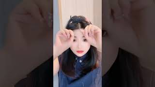 Quick and easy girls hairstyle 💙✂️ Short hair style amplong hair style shorts tutorial tiktok [upl. by Raamaj]