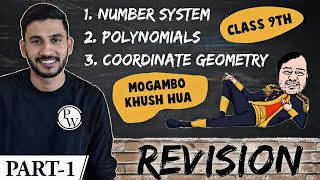 Maths Revision  Part 1  Number System  Polynomials  Coordinate Geometry  Class 9  NCERT [upl. by Leftwich]