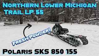 Northern Michigan Trail LP55  Polaris SKS 850 155 Rip On Good Snow Jan 15th [upl. by Gonsalve272]