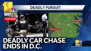 Anne Arundel County police chase ends in DC [upl. by Ecirtel]