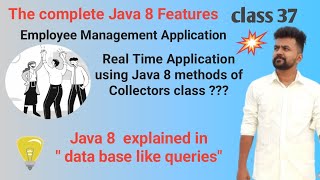 Java 8 features  class 37 Employee Management Application  All java 8 methods covered [upl. by Margarida]