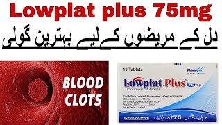 Lowplat plus 75mg uses in urdu  Clopidogrel  How to use  side effects [upl. by Elleined608]