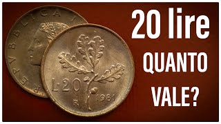 Moneta 20 Lire ramo di quercia quanto vale qual è il valore [upl. by Eseuqcaj]