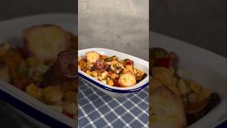 Deliciosa ensalada de garbanzos con pulpo y mejillones [upl. by Anomis]