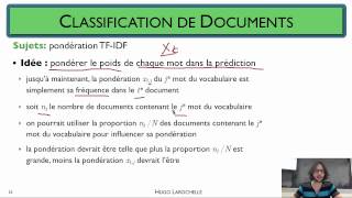 Traitement automatique des langues 56 Classification de documents  pondération TFIDF [upl. by Lucian650]