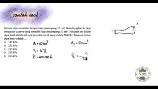 Fluida Dinamis Part 7 Contoh Persamaan Bernoulli [upl. by Crispin]