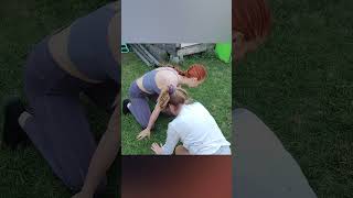 Fight Rehearsal for Movie fighting fight short fightchoreography moviefight mildredmoyer [upl. by Anerok]