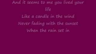 Elton John  Candle In The Wind Lyrics [upl. by Heida840]