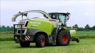 Gras Harken amp Hakselen  Chopping amp Raking grass  Grashäckslen  CLAAS  Krone  Drone  DJI [upl. by Lurette204]