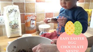 EASY EASTER EGG CHOCOLATE NESTS  MAX amp ME [upl. by Callista]