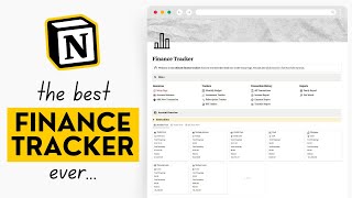 The BEST Finance Tracker in Notion budget expenses debt tracker  Notion Template Tour [upl. by Frankhouse]