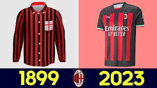 Levoluzione della divisa da calcio del AC Milan  Tutte le maglie da calcio del Milan nella storia [upl. by Pappano708]