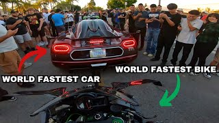 Sneaking My Ninja H2R To A Hypercar Meet [upl. by Stanislaw]