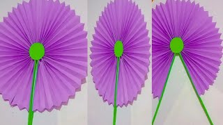 How To Make Paper Fan  diy handmade paper fan Paper Craft [upl. by Aisayt447]