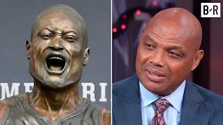 Chuck Reacts to Dwyane Wades Statue They gotta take that thing down 😅  Inside the NBA [upl. by Hallam]