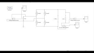 Full wave Rectifier with Capacitor filter Matlab Simulation [upl. by Ivey]