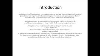 Logiques et raisonnements partie 1  Introduction [upl. by Amek663]