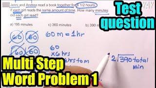 1 Multi step word problem 4th grade Math  Multiplication and Division problem  Jenni and Andrea [upl. by Ellainad]