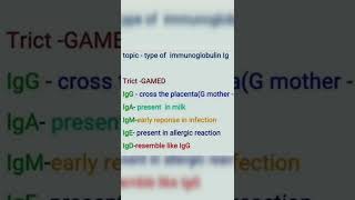 immunoglobulin types  Mnemonics  easy way to learn types of immunoglobulin [upl. by Tammara]