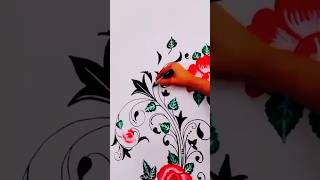 Wall painting design ❤️🥰 how to make wall painting designpainting art wallartist [upl. by Ayr]