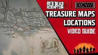 RED DEAD REDEMPTION 2 · ALL TREASURE MAPS Locations Video Guide Explorer Challenge  【XCV】 [upl. by Wicks267]