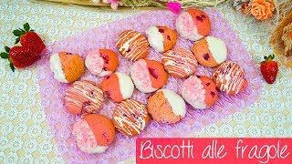 BISCOTTI ALLE FRAGOLE 🍓  Ricetta Facile  Il Paradiso Delle Tentazioni [upl. by Atinauj]