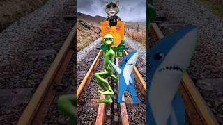 Dame to Casuta Alien dance Vs Sarks Vs Train driver shortvideo train vfx cartoon [upl. by Lazes]