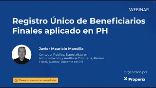 Registro Único de Beneficiarios Finales aplicado en la Propiedad Horizontal [upl. by Early]