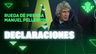 Rueda de prensa de Manuel Pellegrini tras el CádizRealBetis 🗣🎙  Real BETIS Balompié [upl. by Kcirderf]