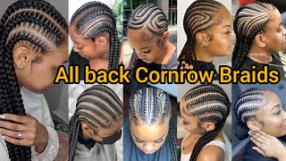 Trending All back Cornrow Braids  Straight back Cornrow  Braided Hairstyles  Ghana Weaving Braids [upl. by Kerns]