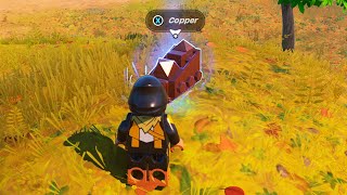 How to Find Copper in LEGO Fortnite Create Copper Bar [upl. by Asiuol]