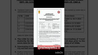 Railway Exam 2024 date change  Subscribe ✓ railway Info ntpcrrbrrcgroupdmotivation lupsc [upl. by Okika]