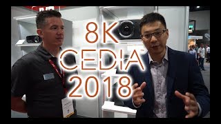 First 8K Projector  JVC DLANX9RS3000  CEDIA 2018 San Diego [upl. by Adao911]