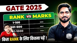 GATE 2025 Rank vs Marks  किस Rank के लिए कितना पढ़ें [upl. by Gnat]