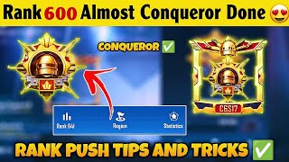 🇮🇳 DAY 44  RANK 600❗ CLOSE TO CONQUEROR 🤩  CONQUEROR RANK PUSH TIPS AND TRICKS ✅ [upl. by Yhtomiht475]