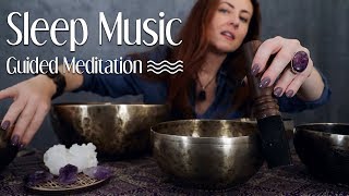 Soft Spoken Bowls Meditation for ANXIETY 💜 ASMR Qi Sounds Sleep Music [upl. by Assirat176]