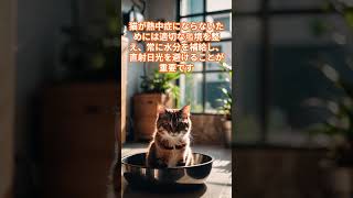 猫知識413 猫が熱中症にならない為には？ How to prevent cats from getting heat stroke shorts 猫 cat [upl. by Lieno229]