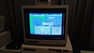 Windows 203 tour Running on Tandy 1000 SX septandy [upl. by Ecissej]