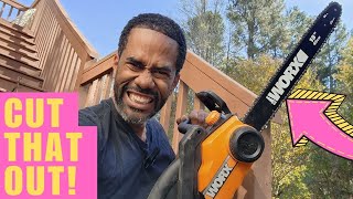 AWESOME Worx WG3041 15 Amp 18quot Electric Chainsaw Review [upl. by Wettam]