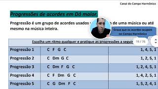 Dó Maior  Progressões de acordes  aprenda como criar [upl. by Goodrich]