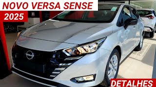 Novo Nissan Versa Sense 2025 chega por R111690 com ótimo custobenefício Muito espaço e confiança [upl. by Merilee]