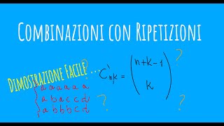 Combinazioni con ripetizioni dimostrazione semplice [upl. by Lehrer]