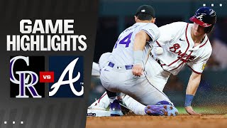 Rockies vs Braves Game Highlights 9424  MLB Highlights [upl. by Anitnegra]