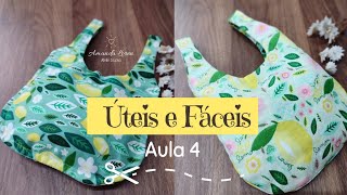 SACOLA FÁCIL E RÁPIDA DE FAZER Sacola de tecido dupla face  INICIANTES ✂️🧵 [upl. by Tibbitts]