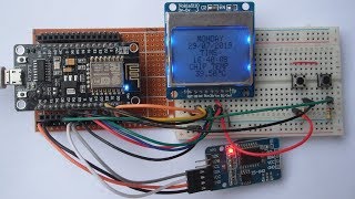 ESP8266 NodeMCU with DS3213 RTC and Nokia 5110 LCD [upl. by Giustino]