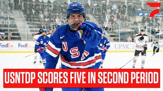 USA Hockey NTDP Scores Five Second Period Goals In 52 Win At The USHL Fall Classic [upl. by Sunshine]