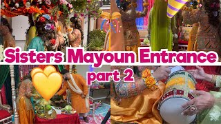 Meri Behn Ka Mayon Entrance 🎊 Dholki Songs Haldi Rasam amp Dances 🤩 shadi mayon pakistanvlog [upl. by Borek]