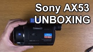 Sony FDRAX53 4K camcorder unboxing [upl. by Adolf]